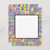 Sudoku Eine moderne geometrische Wasserfarben Kuns Mitteilungskarte (Vorne/Hinten)