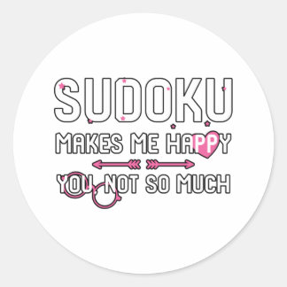 Sudoku freut mich nicht so sehr runder aufkleber