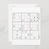 Sudoku Geburtstagskarte 18-10 Feiertagspostkarte (Vorne/Hinten)