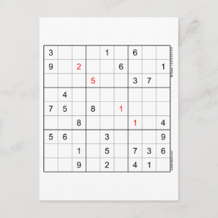 Sudoku Geburtstagskarte 25-11 Feiertagspostkarte