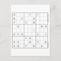 Sudoku Karten Zazzle De