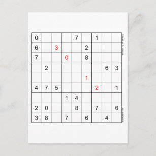 Sudoku Karten Zazzle De