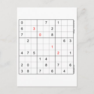 Sudoku Geburtstagskarte 30-12 Feiertagspostkarte