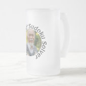 Sudoku-Geschenk für ihn: Sein Foto, Sein Titel | Mattglas Bierglas (VorderseiteRechts)