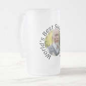 Sudoku-Geschenk für ihn: Sein Foto, Sein Titel | Mattglas Bierglas (Vorderseite Links)