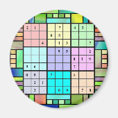 Sudoku Glasdesign Magnet (Vorne)