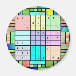 Sudoku Glasdesign Magnet