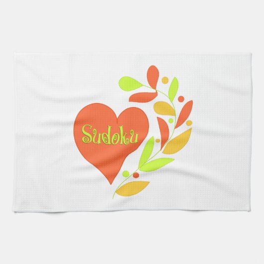 Sudoku Herz Küchentuch (Horizontal)