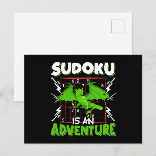 Sudoku ist ein Adventure Puzzle Lover Postkarte