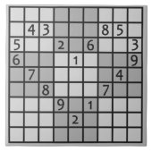SUDOKU Keramikfliesen Fliese (Vorderseite)