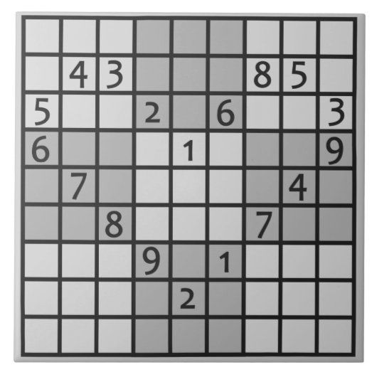 SUDOKU Keramikfliesen Fliese (Vorderseite)