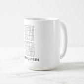 SUDOKU KÖNIGIN LUSTIG KAFFEETASSE (VorderseiteRechts)