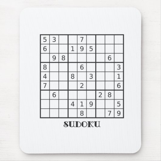 SUDOKU MÄUSEmatte Mousepad (Vorne)