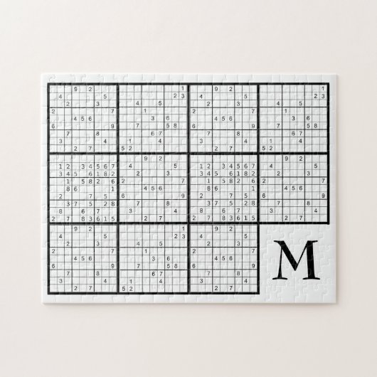 Sudoku Monogram Jigsaw Puzzle (Horizontal)