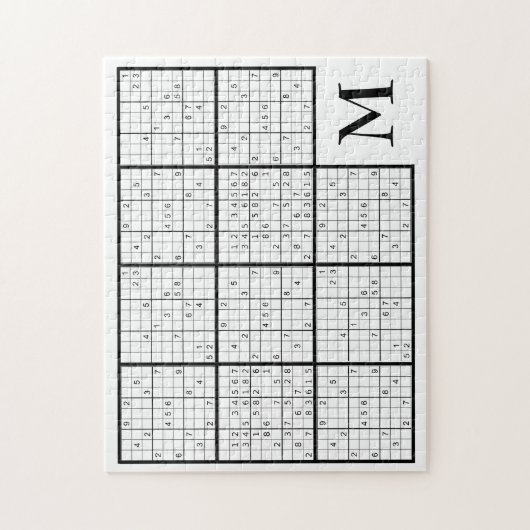 Sudoku Monogram Jigsaw Puzzle (Vertikal)