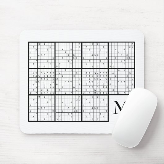 Sudoku Monogram Mousepad (Mit Mouse)