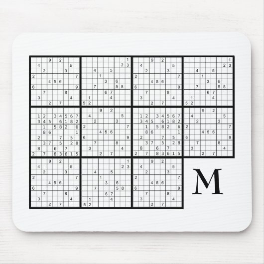 Sudoku Monogram Mousepad (Vorne)
