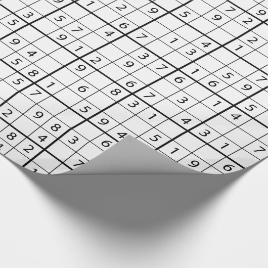 Sudoku-Muster Geschenkpapier (Ecke)