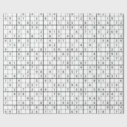 Sudoku-Muster Geschenkpapier (Flach)