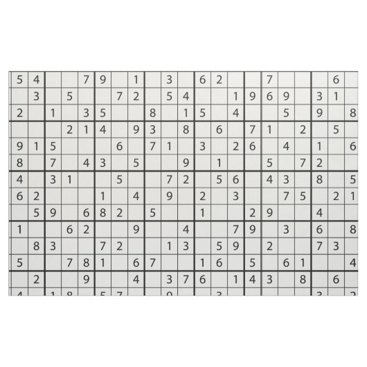 Sudoku-Muster Stoff (Fat Quarter (45,7 x 55,9 cm))