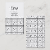 Sudoku-Muster Visitenkarte (Vorne/Hinten)