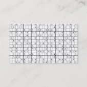 Sudoku-Muster Visitenkarte (Rückseite)