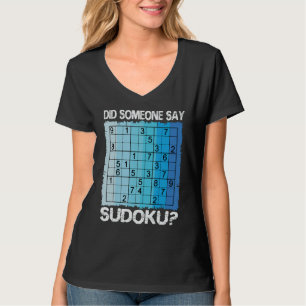 Sudoku Nummer Spiel Puzzle Logic Player Nine Grids T-Shirt