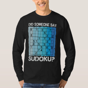 Sudoku Nummer Spiel Puzzle Logic Player Nine Grids T-Shirt