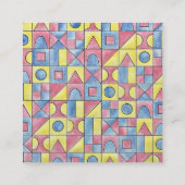 Sudoku One-Modern-Minimalist Quadratische Visitenkarte (Rückseite)