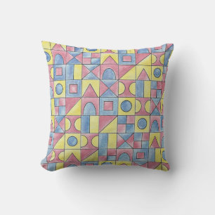 Sudoku One - Moderne geometrische Kunst im Bauhaus Kissen
