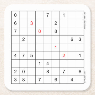 Sudoku Paper Untersetzer 30-12