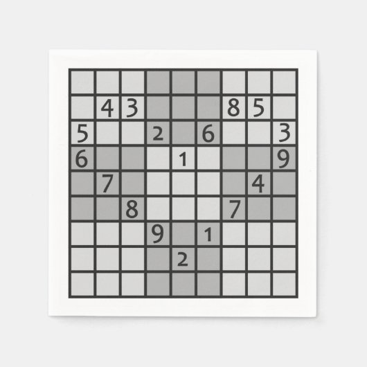 SUDOKU Papierservietten (Vorderseite)