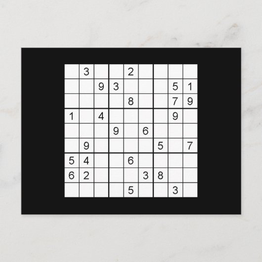 SuDoku Postcard Postkarte (Vorderseite)