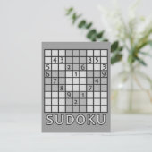 SUDOKU Postkarte (Stehend Vorderseite)