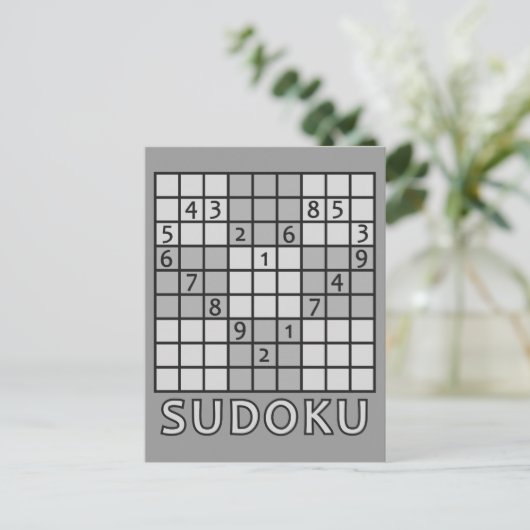 SUDOKU Postkarte (Stehend Vorderseite)