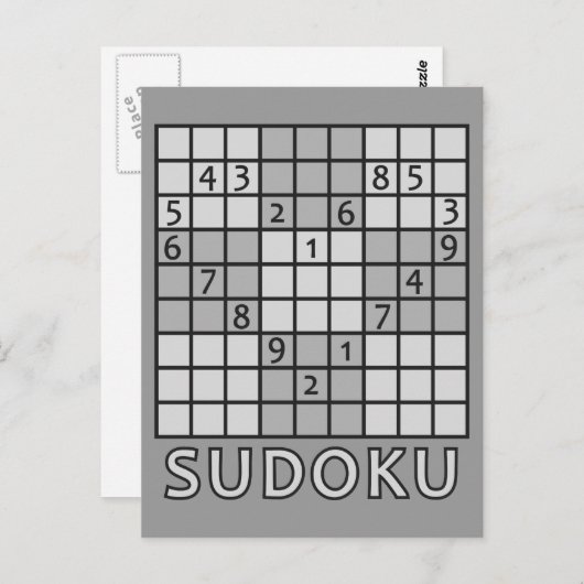 SUDOKU Postkarte (Vorne/Hinten)