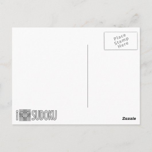 SUDOKU Postkarte (Rückseite)