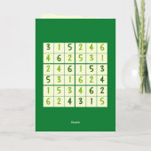 Sudoku Puzzle 6x6 Geburtstag Karte (Rückseite)