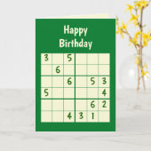 Sudoku Puzzle 6x6 Geburtstag Karte (Gelbe Blume)
