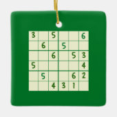 Sudoku Puzzle 6x6 Keramik Keramikornament (Vorderseite)