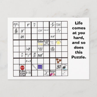 Sudoku Puzzle Cards Postkarte