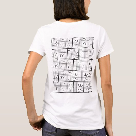 Sudoku Puzzle Design T-Shirt (Rückseite)