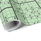 Sudoku Puzzle Design Wrapping Paper Geschenkpapier (Rolleneckpunkt)