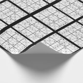 Sudoku Puzzle Design Wrapping Paper Geschenkpapier (Ecke)