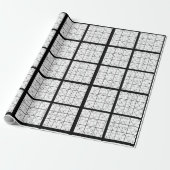 Sudoku Puzzle Design Wrapping Paper Geschenkpapier (Ungerollt)