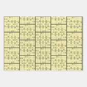 Sudoku Puzzle Design Wrapping Paper Geschenkpapier Set (Vorderseite 3)