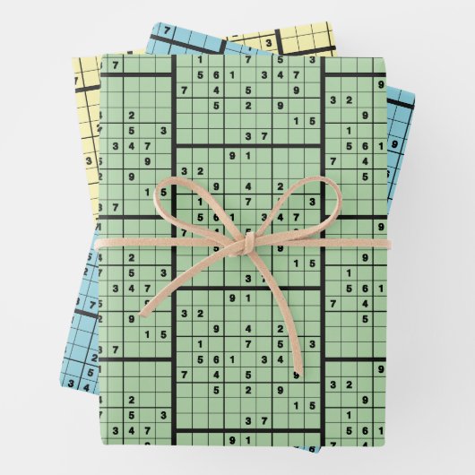 Sudoku Puzzle Design Wrapping Paper Geschenkpapier Set (Beispiel)