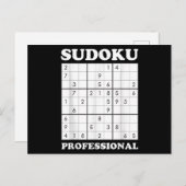 Sudoku Puzzle Game Lover Graphic Postkarte (Vorne/Hinten)