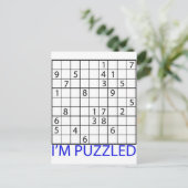 Sudoku Puzzle Postkarte (Stehend Vorderseite)