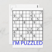 Sudoku Puzzle Postkarte (Vorne/Hinten)